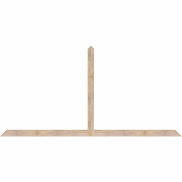 Ekena Millwork Portland Smooth Timber Gable Bracket, Douglas Fir, 96"W x 48"H x 1 1/2"D x 3 1/2"F, 12/12 Pitch GBW096X48X0204POR00SDF - main
